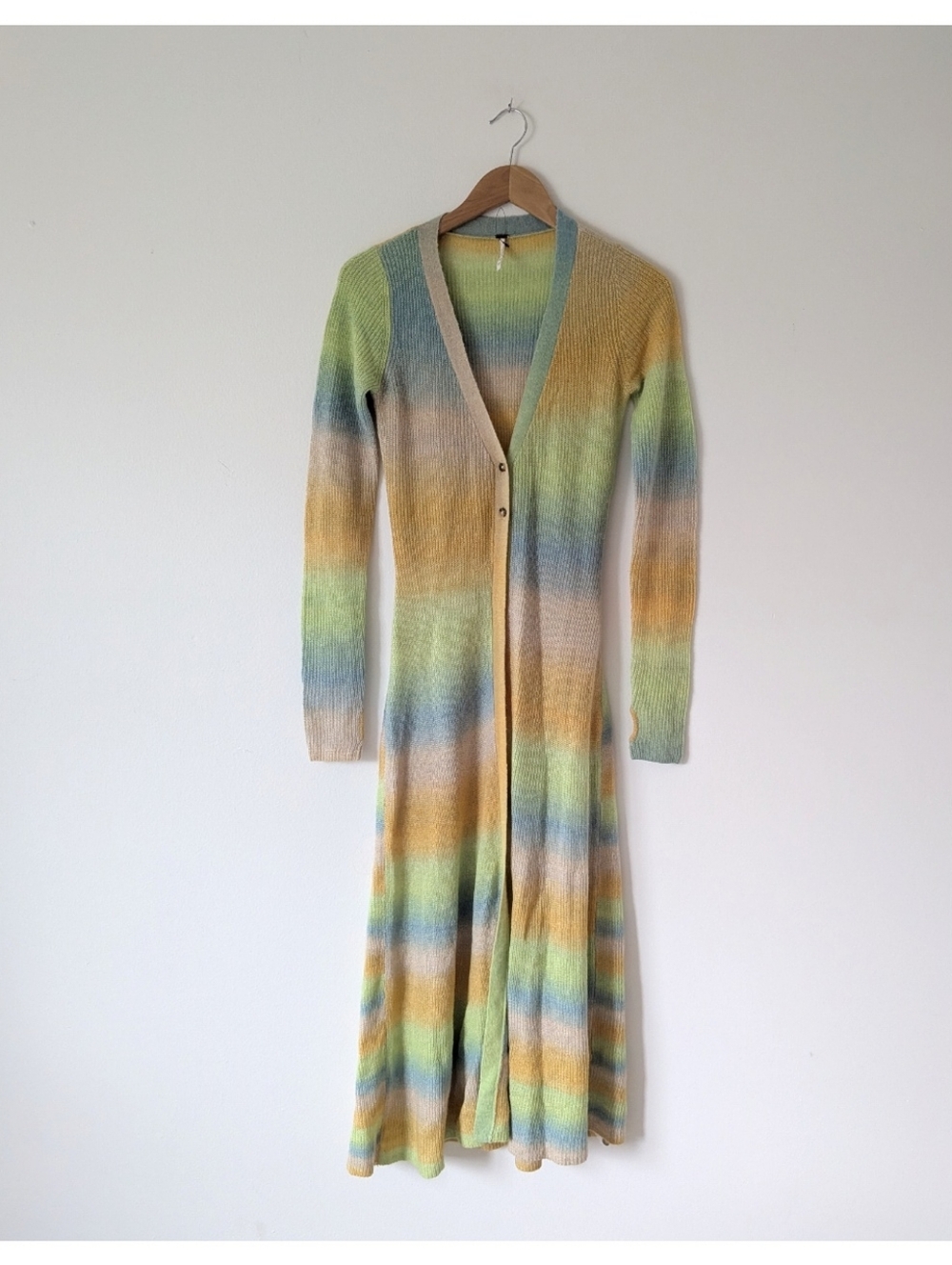 NEW! Free People Esme Striped Cardigan Maxi Sweater Pants Set - Picture 4 of 15